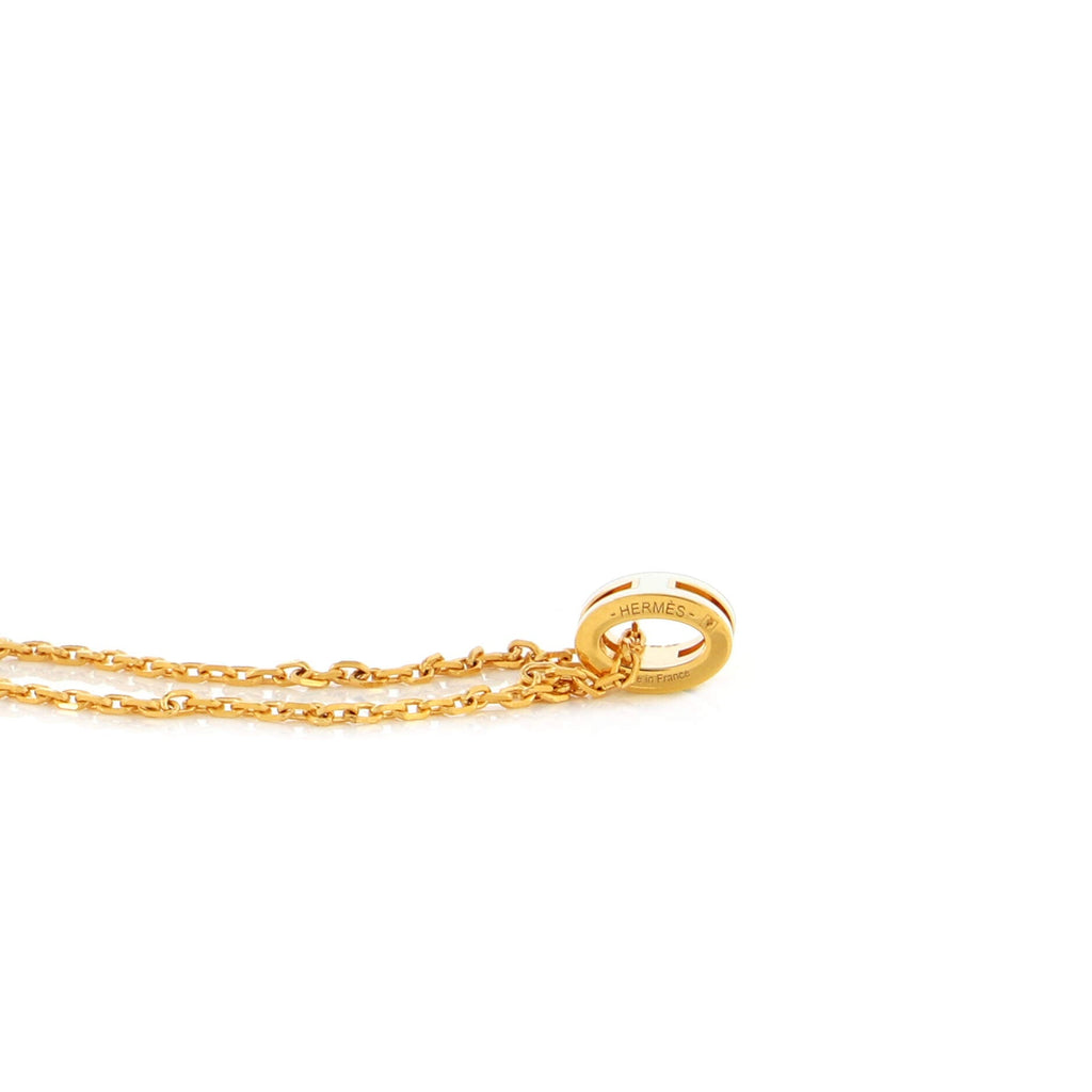 Pop H Pendant Chain Necklace Metal and Enamel Mini