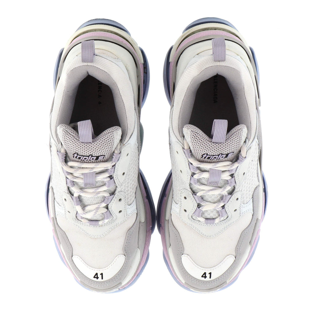Women's Triple S Sneakers Fabric and Mesh with Faux Leather