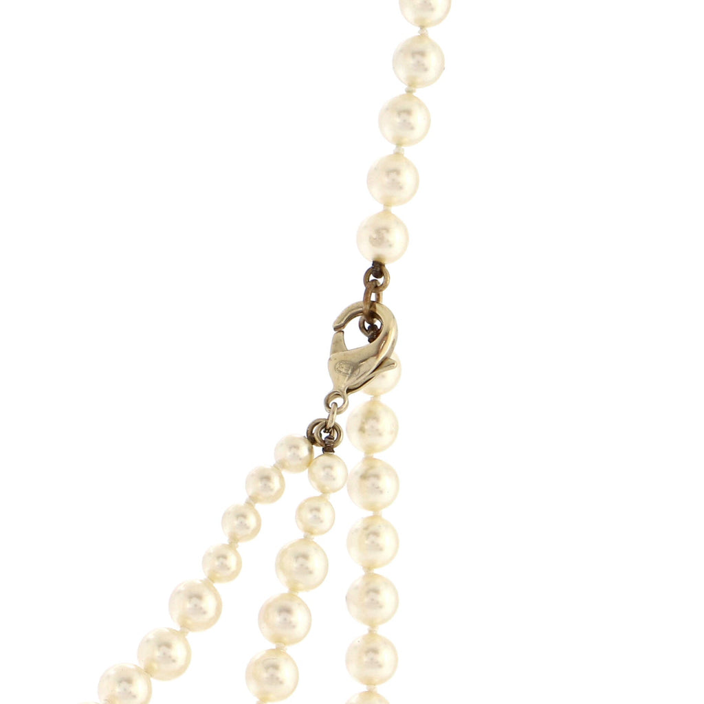 Coco Double Strand Belt Faux Pearls and Metal 0