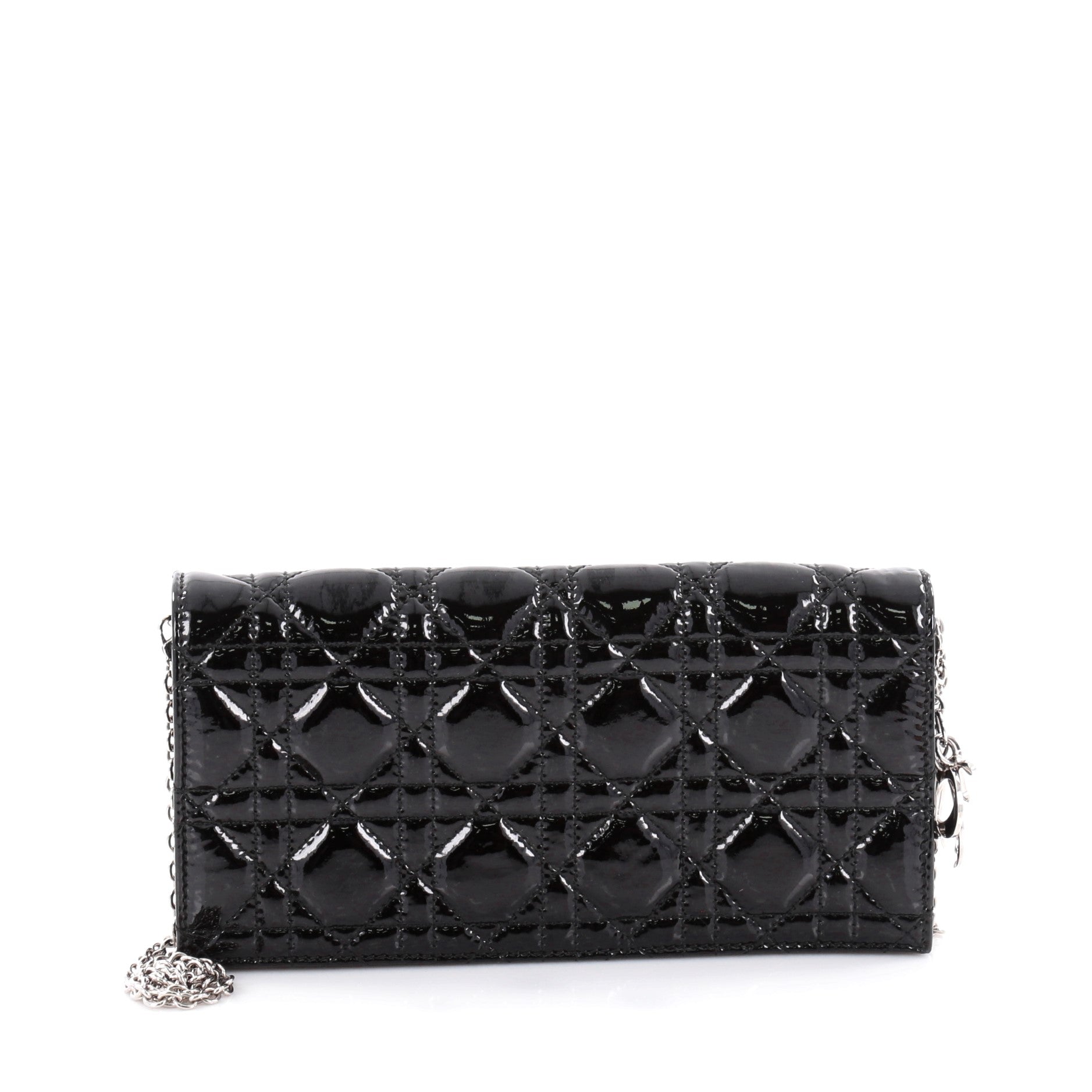 Lady Dior Chain Convertible Clutch Cannage Quilt Patent