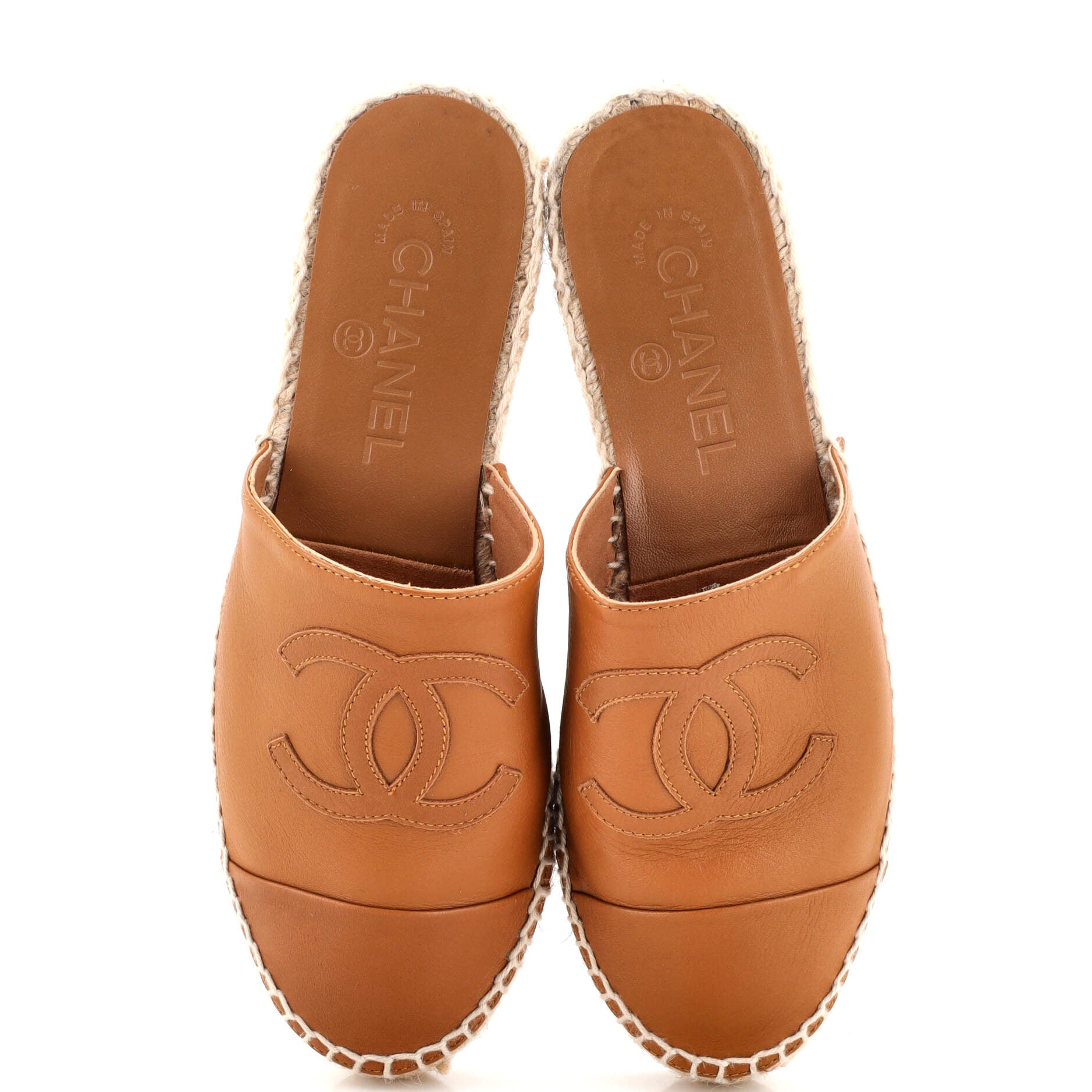 Women's CC Mule Espadrilles Leather