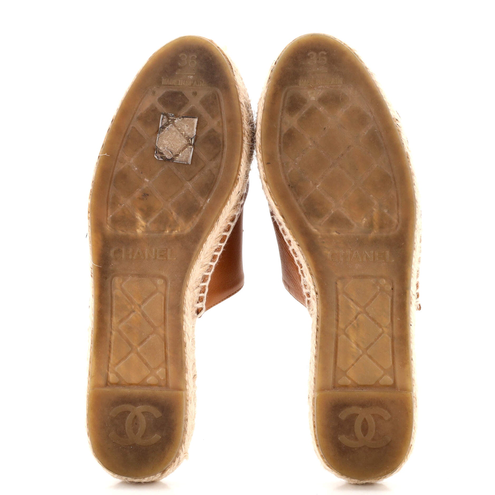 Women's CC Mule Espadrilles Leather