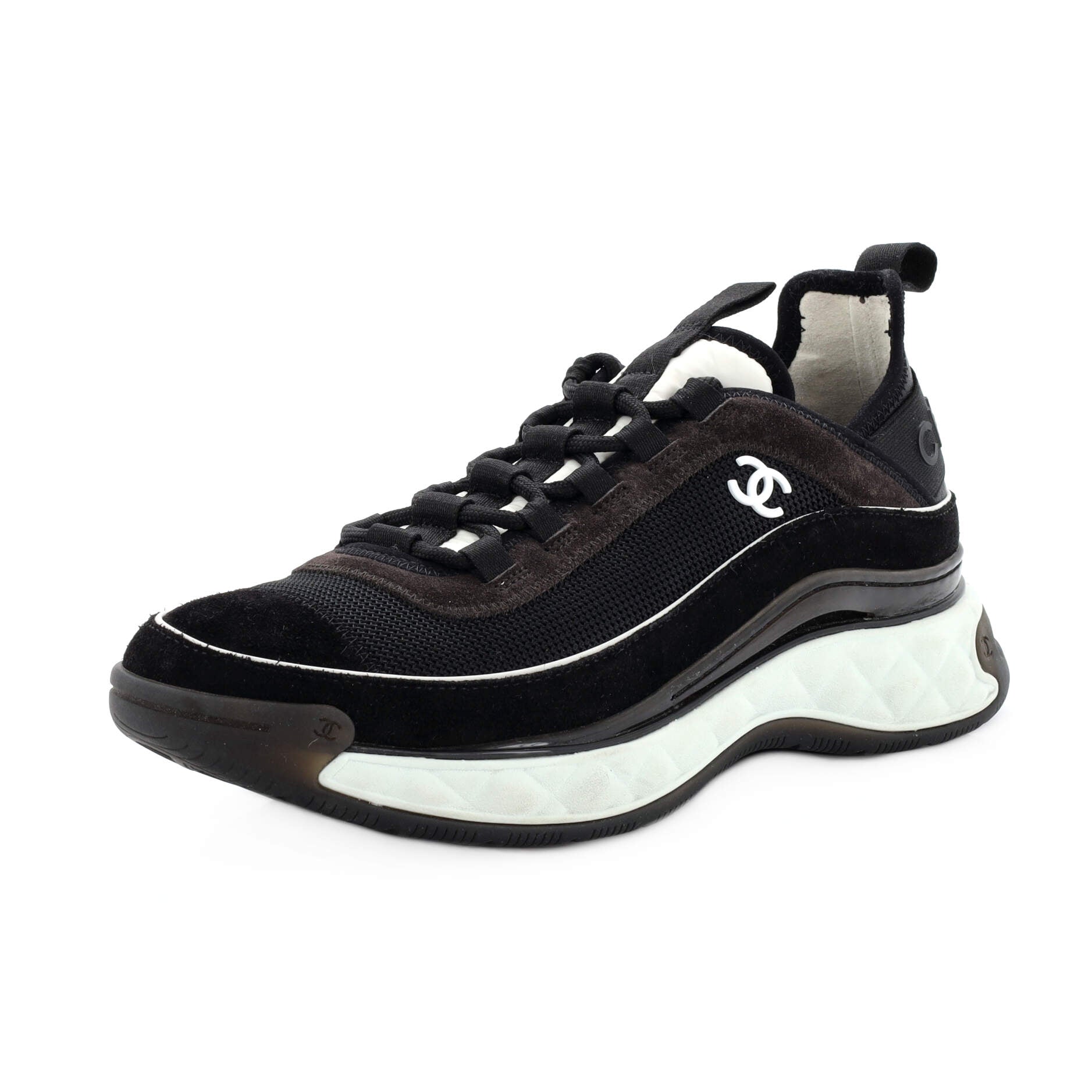 Women's CC Cap Toe Logo Sneakers Mixed Fibers