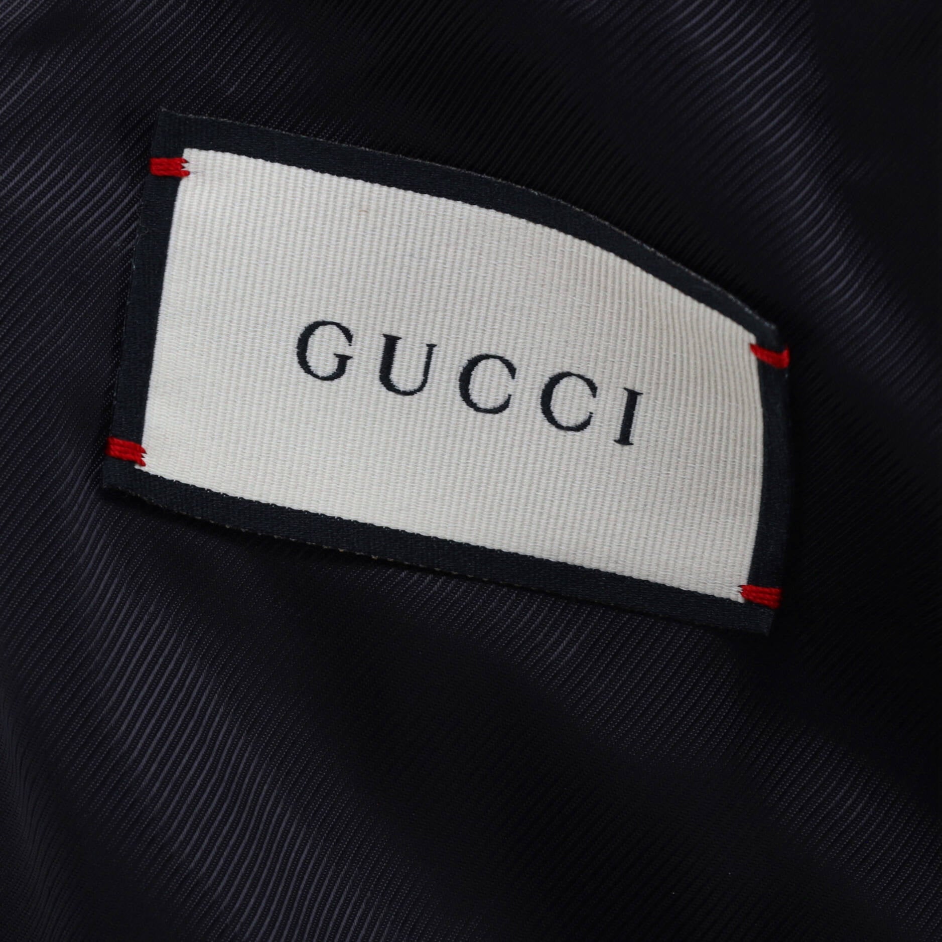 Men's Logo Patch Bomber Jacket Wool Blend