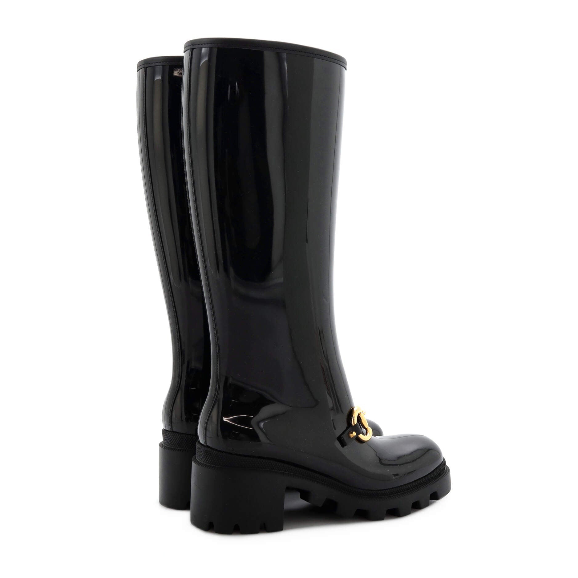 Women's Horsebit Knee High Boots Rubber