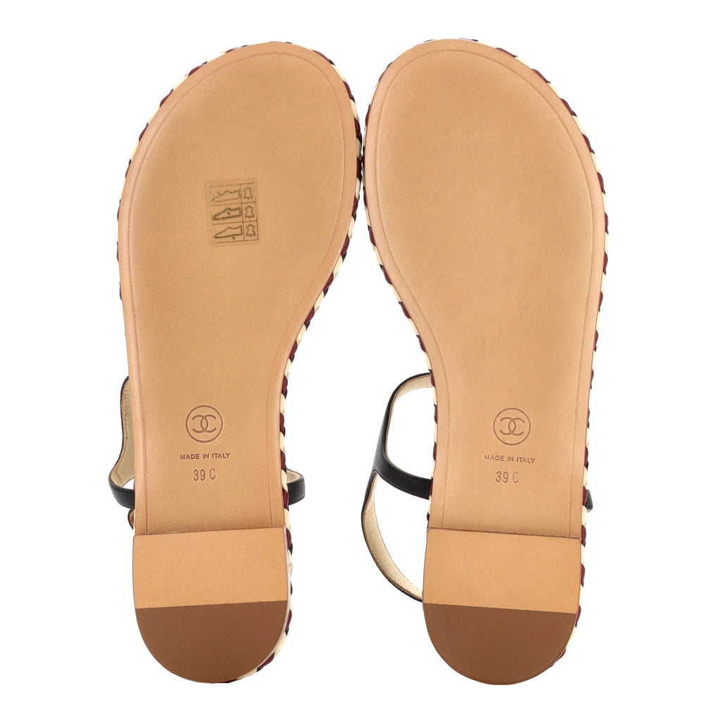 Women's CC Chain Thong Sandals Leather