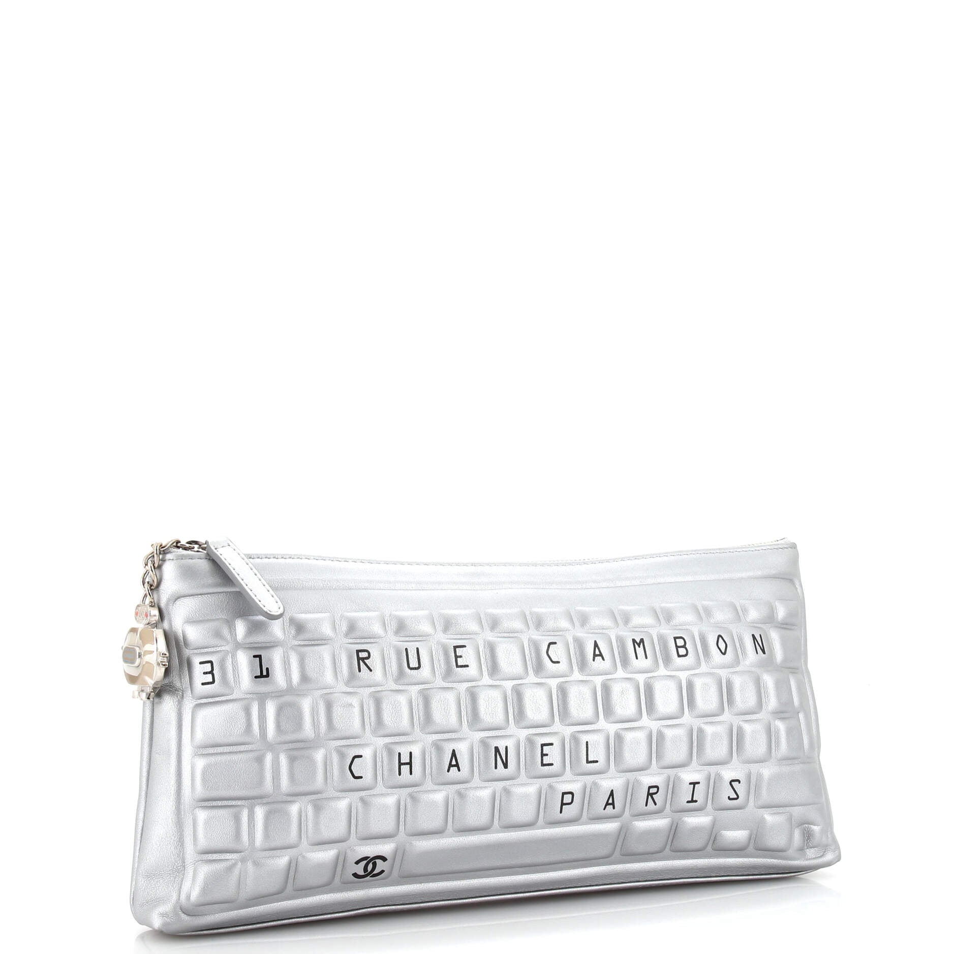Keyboard Zip Clutch Calfskin