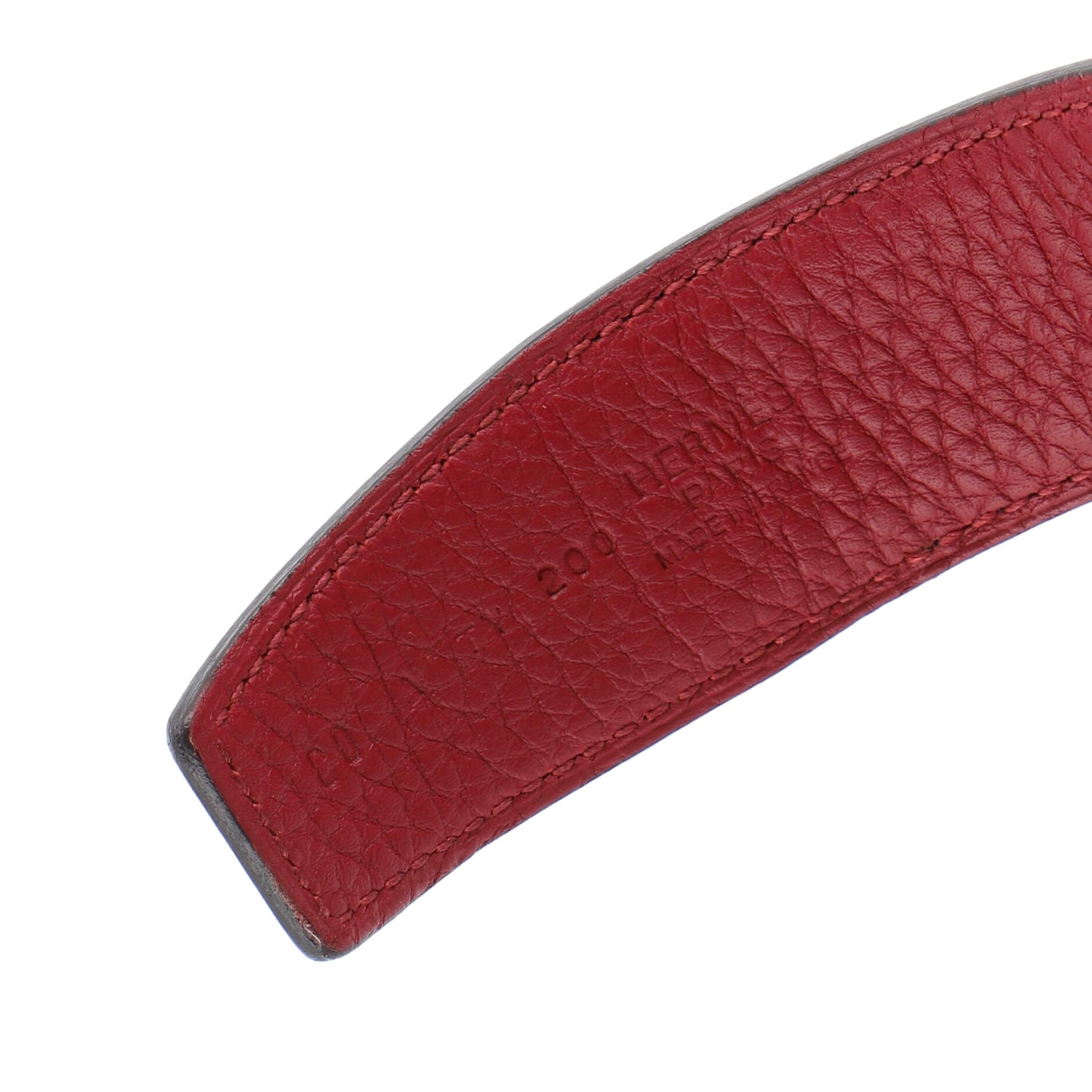 H Au Carre Reversible Belt Leather Medium 80