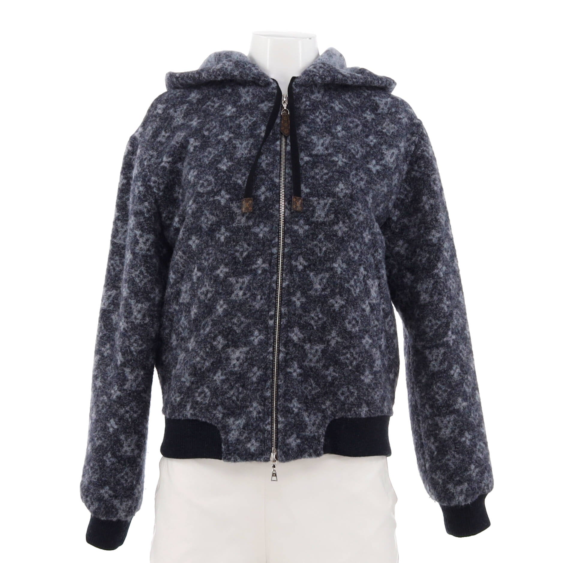 Women's Hooded Zip Jacket Monogram Lama Blend