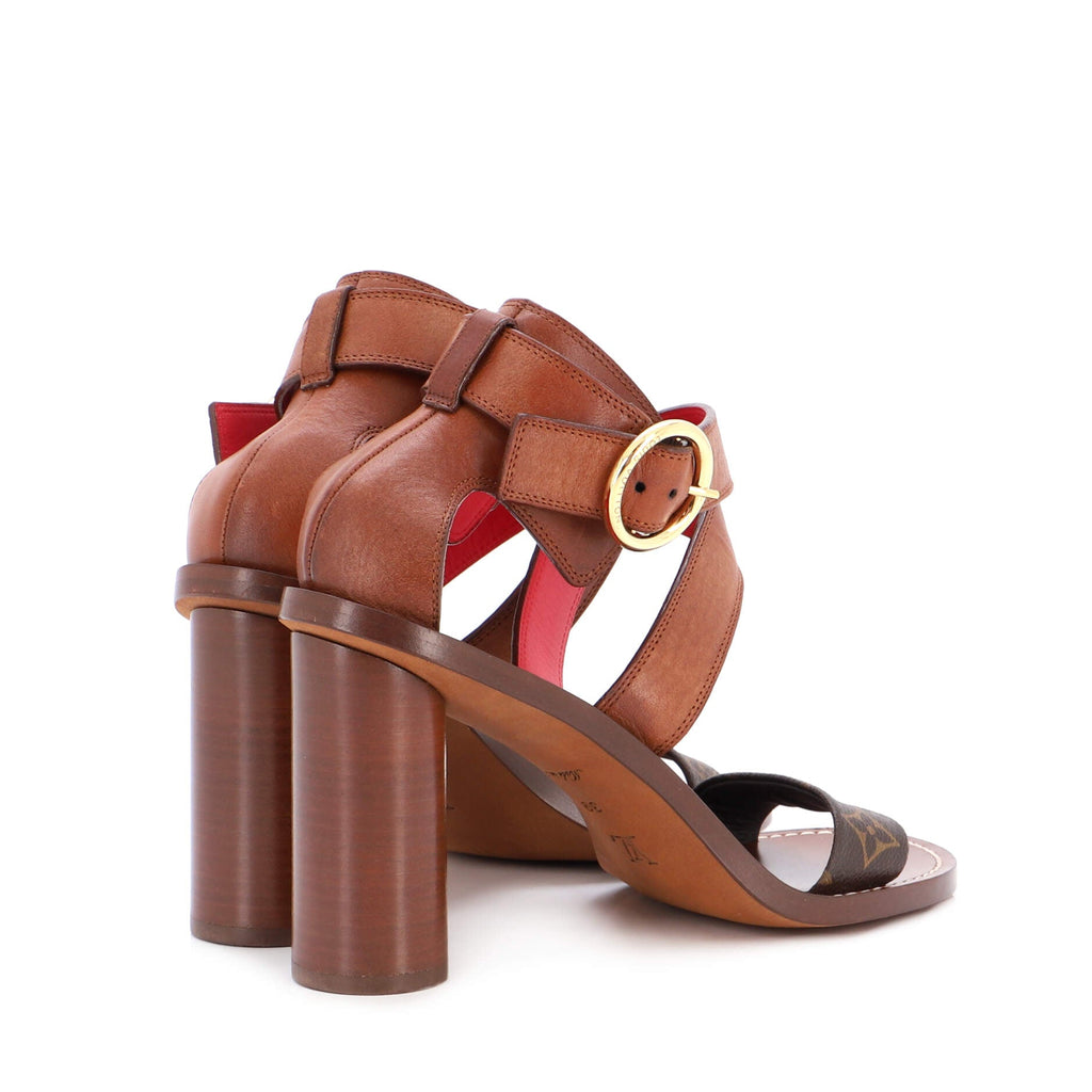 Women's Ocean Drive Heeled Sandals Suede and Monogram Canvas
