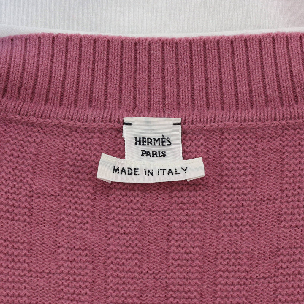 Women's H Short Sleeve V-Neck Sweater Wool
