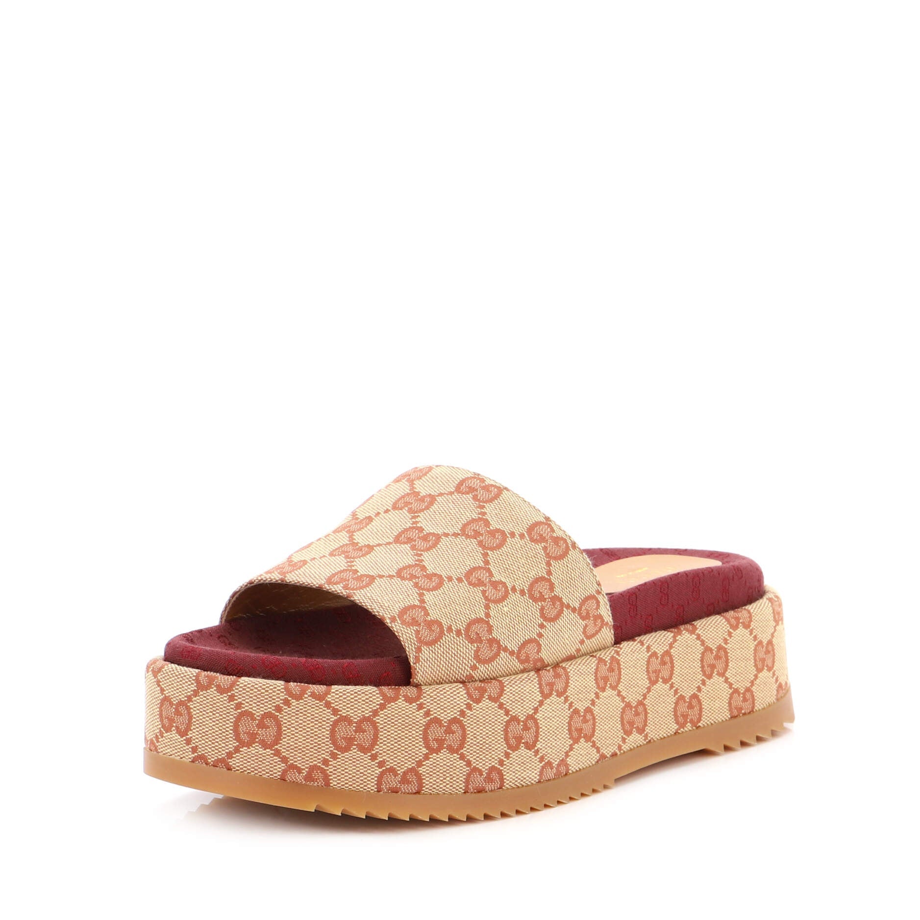 Women's Angelina Platform Slide Sandals GG Canvas