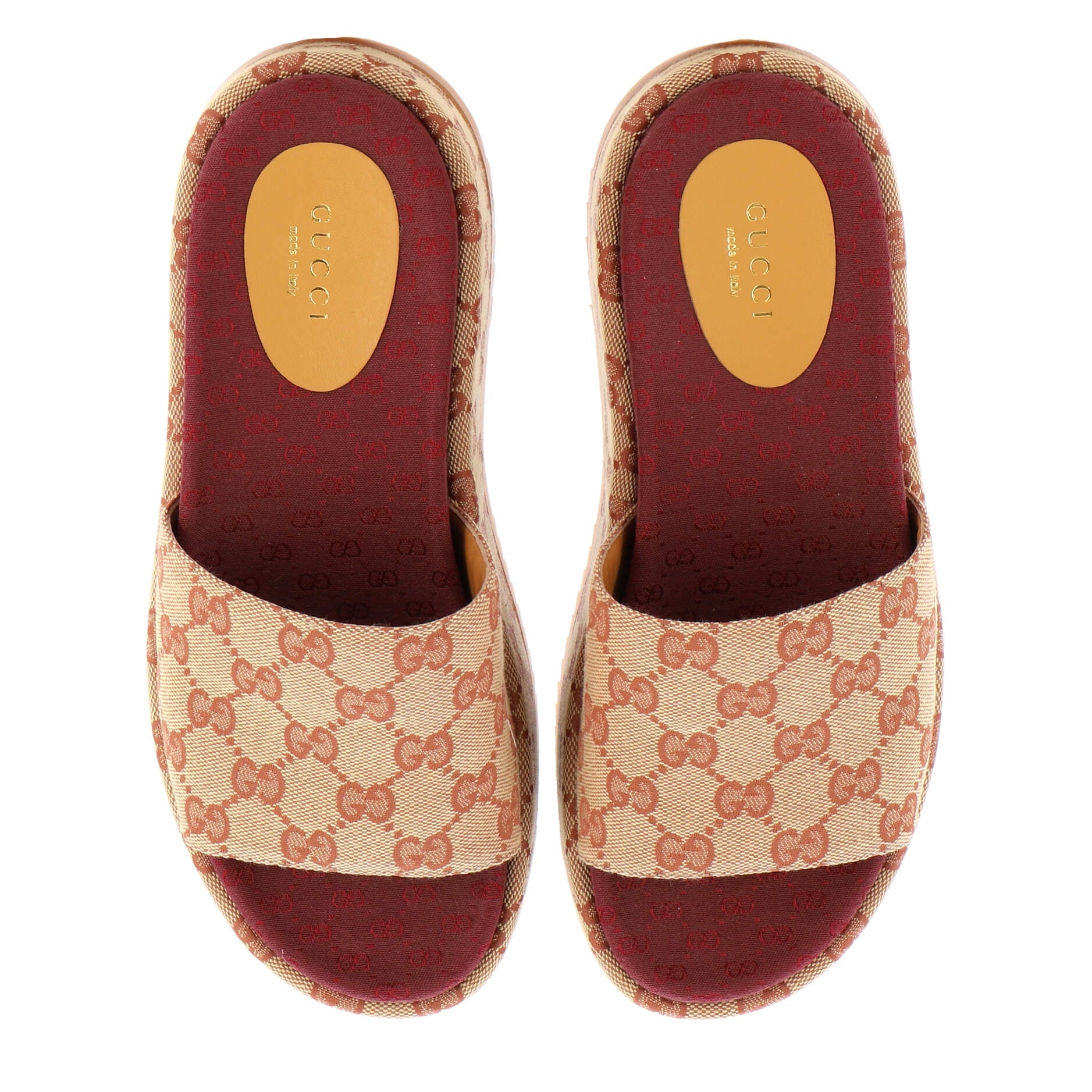 Women's Angelina Platform Slide Sandals GG Canvas