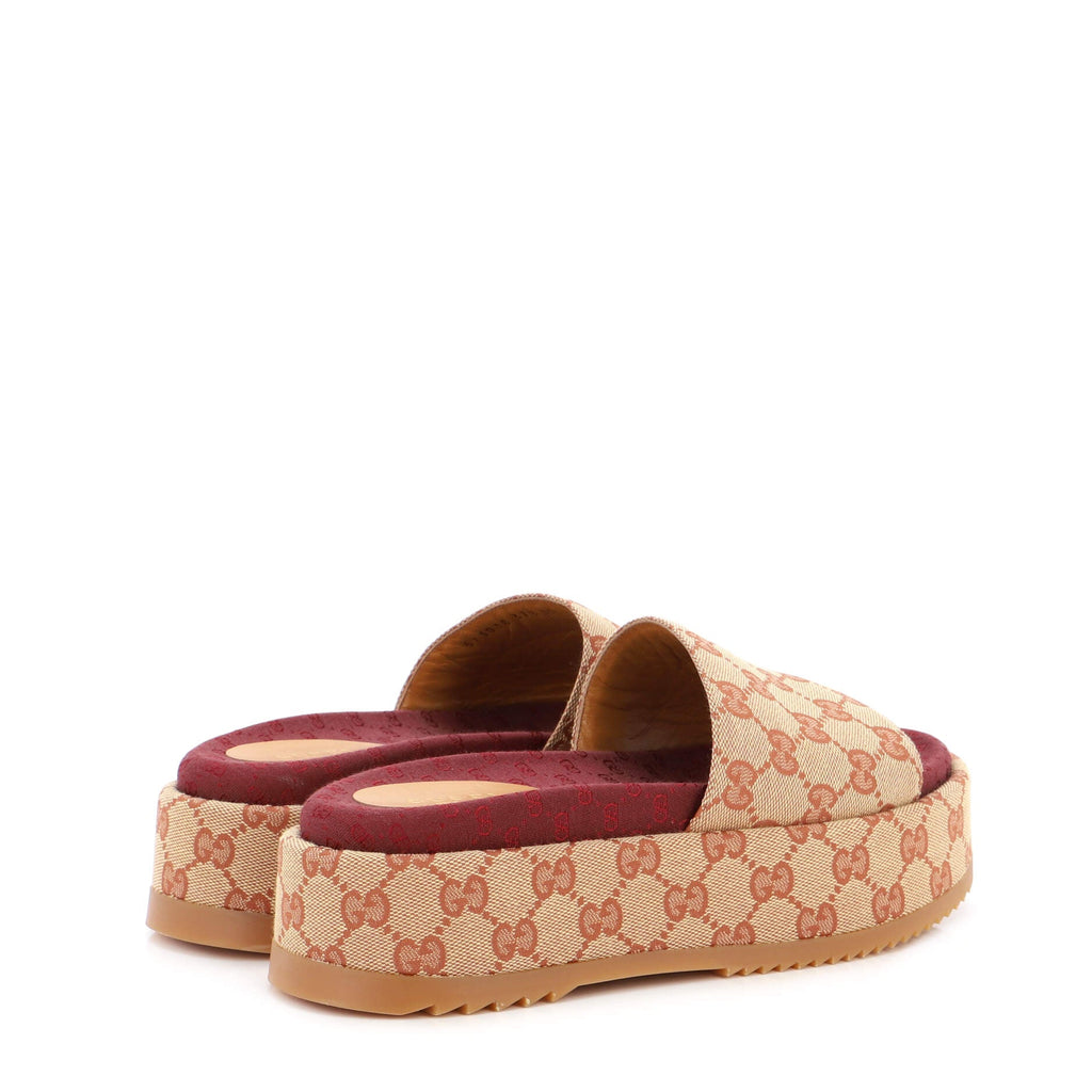 Women's Angelina Platform Slide Sandals GG Canvas
