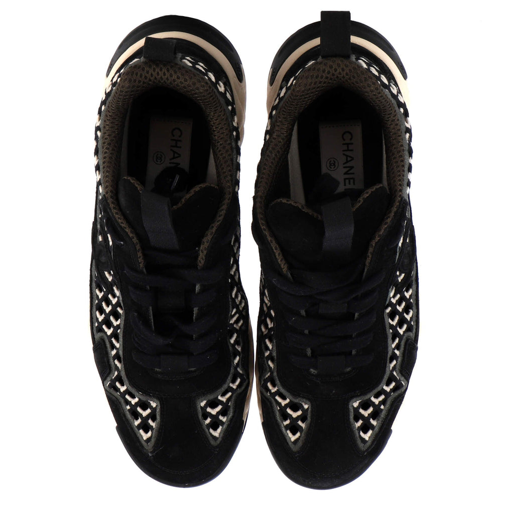 Women's CC Cap Toe Logo Sneakers Suede and Mixed Fibers