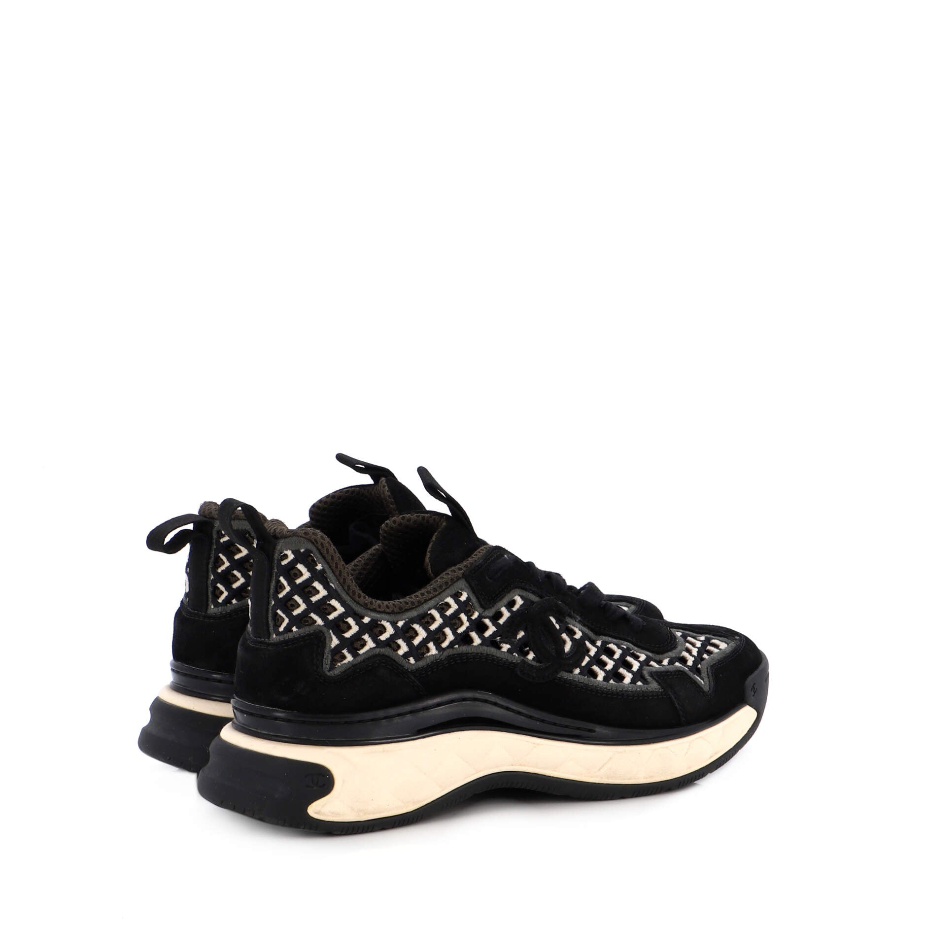 Women's CC Cap Toe Logo Sneakers Suede and Mixed Fibers