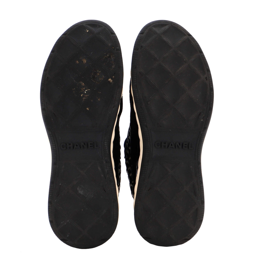 Women's CC Cap Toe Logo Sneakers Suede and Mixed Fibers