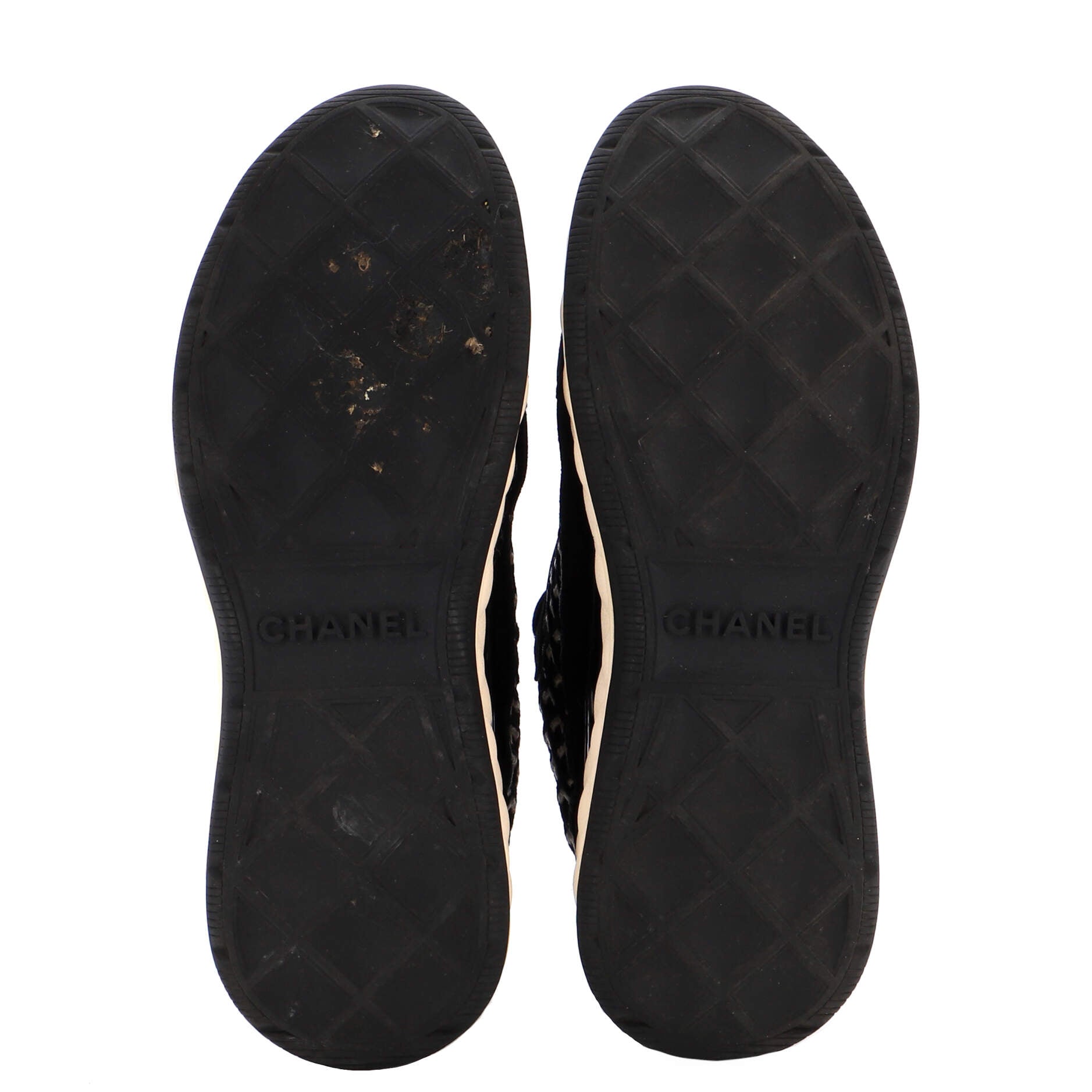 Women's CC Cap Toe Logo Sneakers Suede and Mixed Fibers