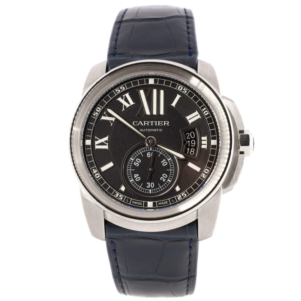 Calibre de Cartier Automatic Watch Stainless Steel and Alligator 42