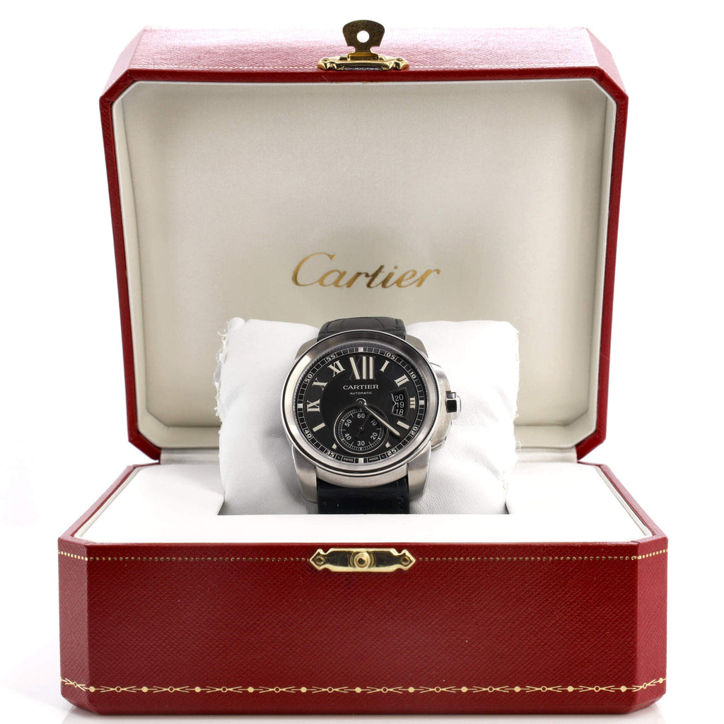 Calibre de Cartier Automatic Watch Stainless Steel and Alligator 42
