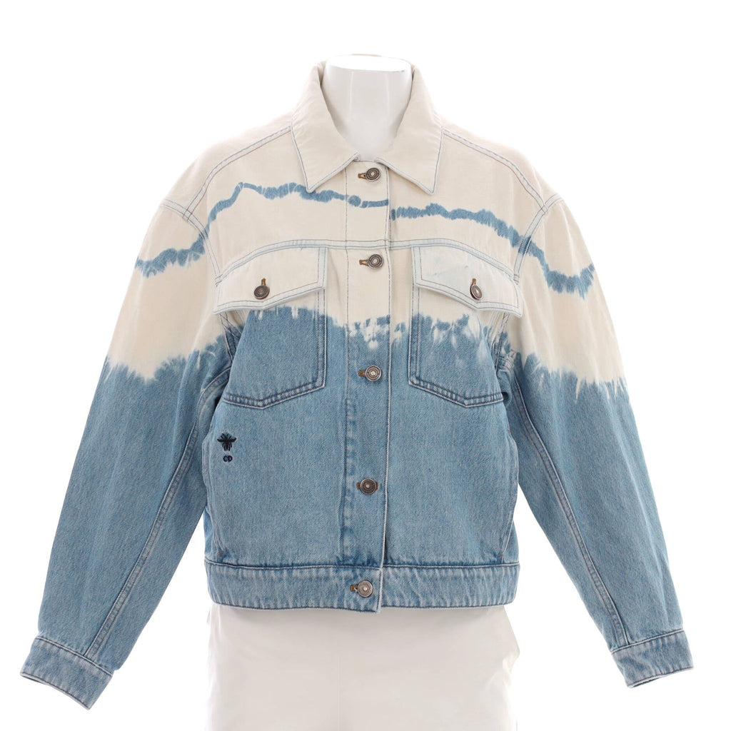 Women's Oversized Button Up Jacket Bleached Denim