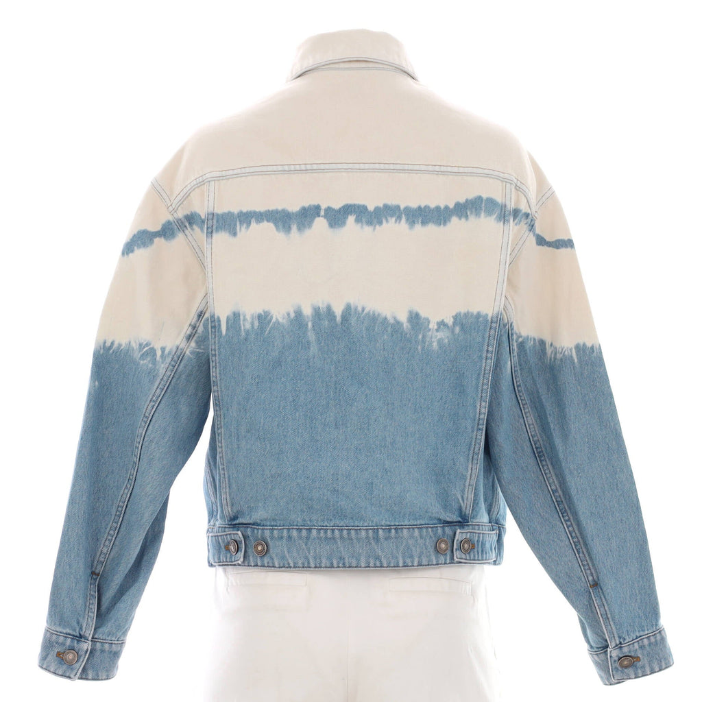 Women's Oversized Button Up Jacket Bleached Denim
