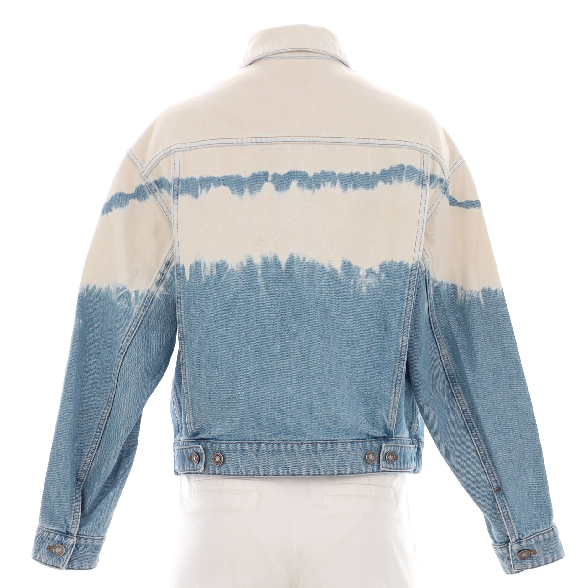 Women's Oversized Button Up Jacket Bleached Denim