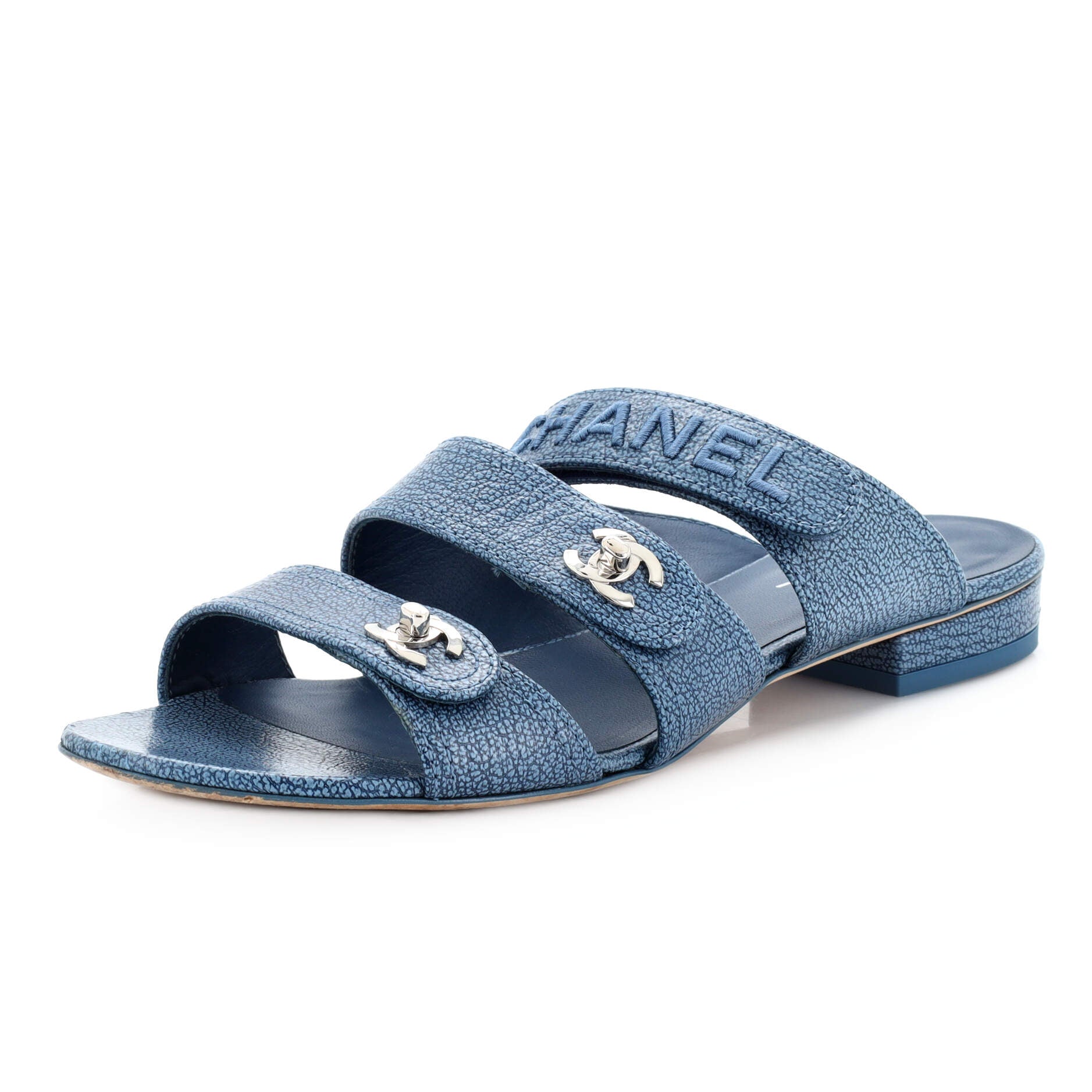 Women's Turnlock CC Logo Sandals Leather