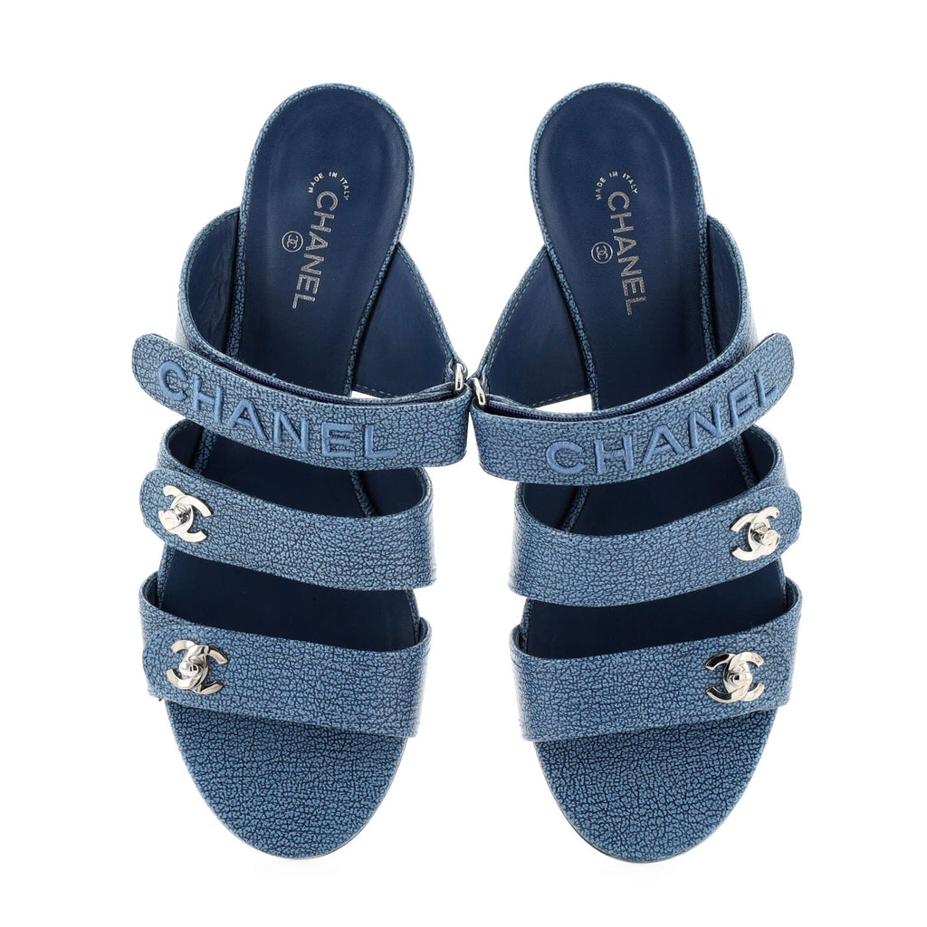 Women's Turnlock CC Logo Sandals Leather