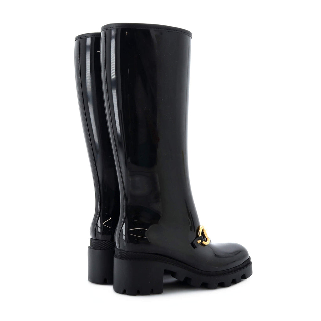 Women's Horsebit Knee High Boots Rubber