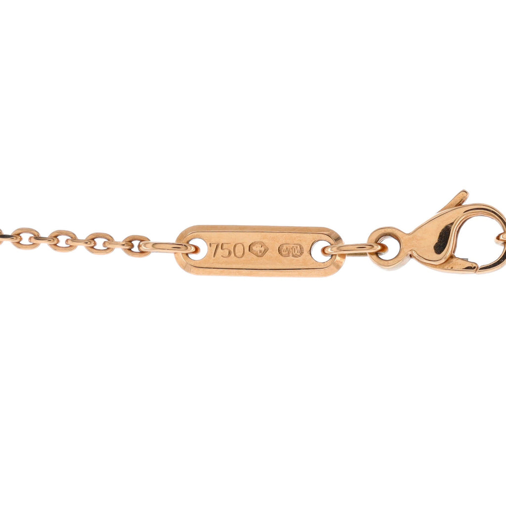 Happy Diamond Mickey Mouse Pendant Necklace 18K Rose Gold with Floating Diamond