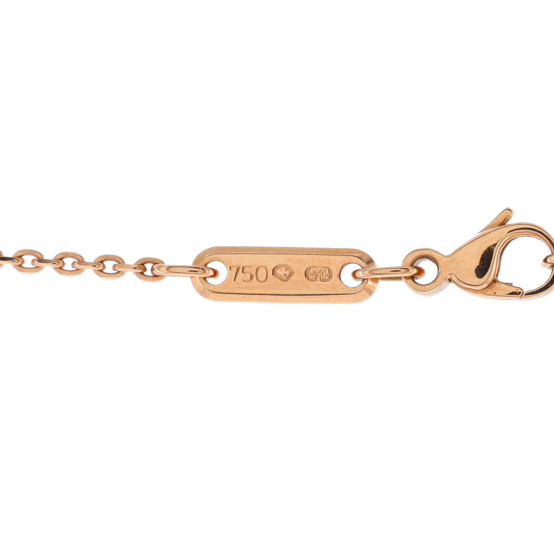 Happy Diamond Mickey Mouse Pendant Necklace 18K Rose Gold with Floating Diamond