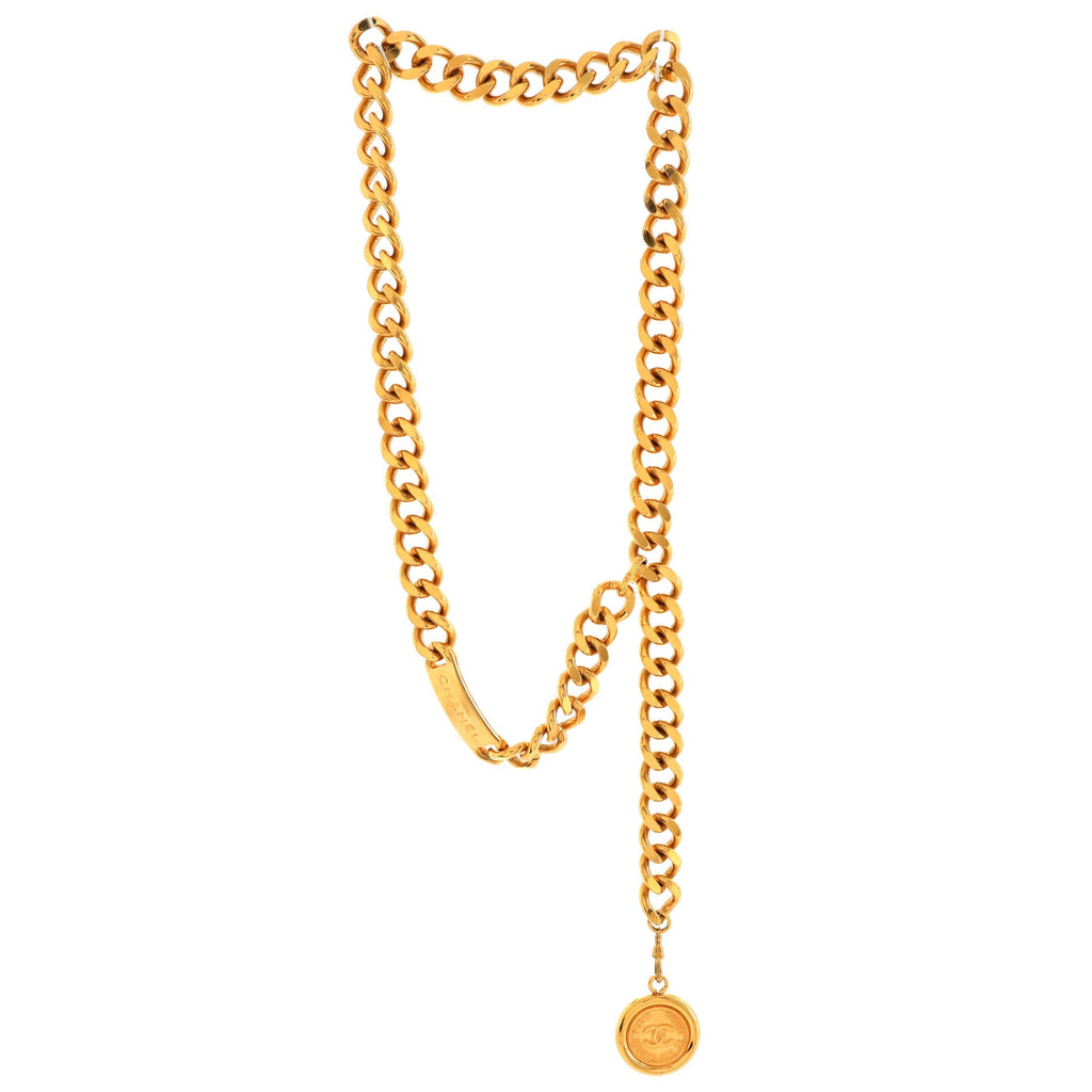 Vintage Medallion Chain Belt Metal 80