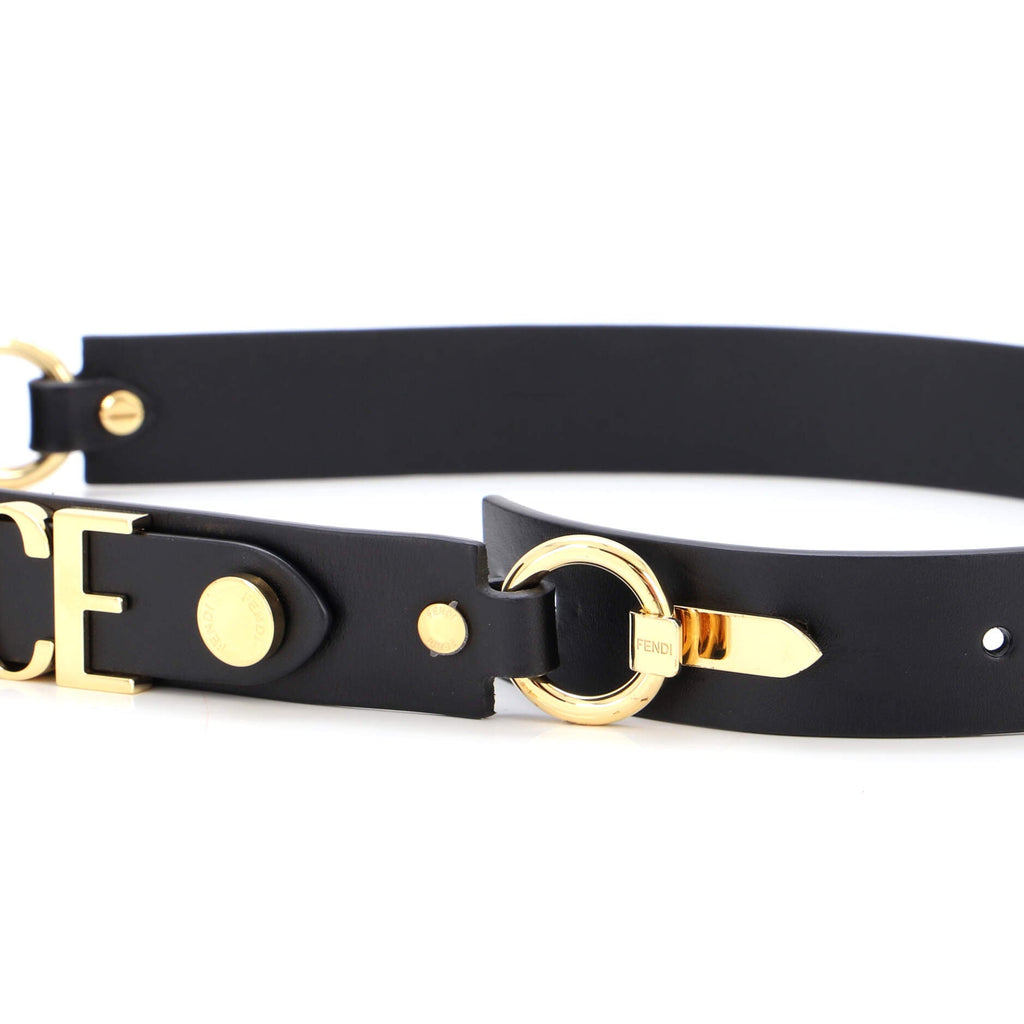x Fendi Fendace Logo Belt Leather and Metal 5