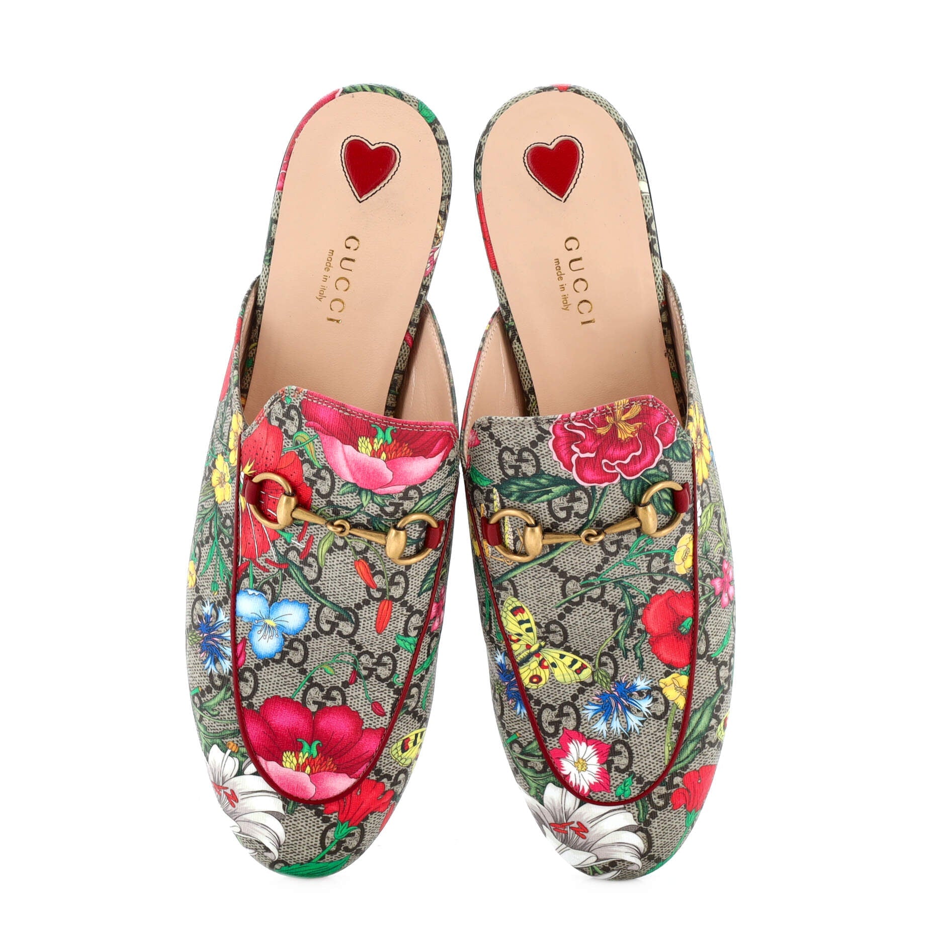 Women's Princetown Mules Flora GG Coated Canvas