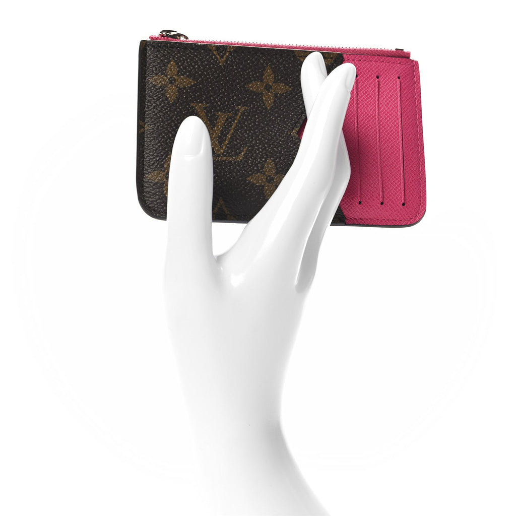 Monogram Calfskin Coin  Holder Rose