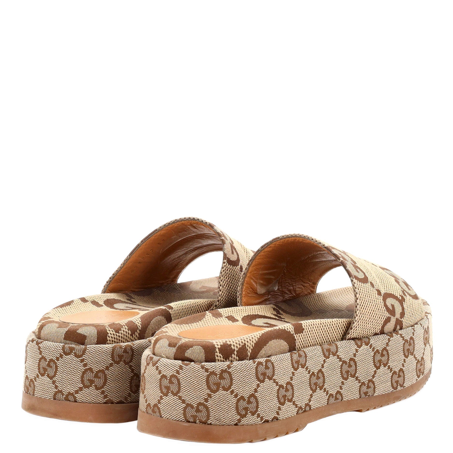 Women's Angelina Platform Slide Sandals GG Canvas