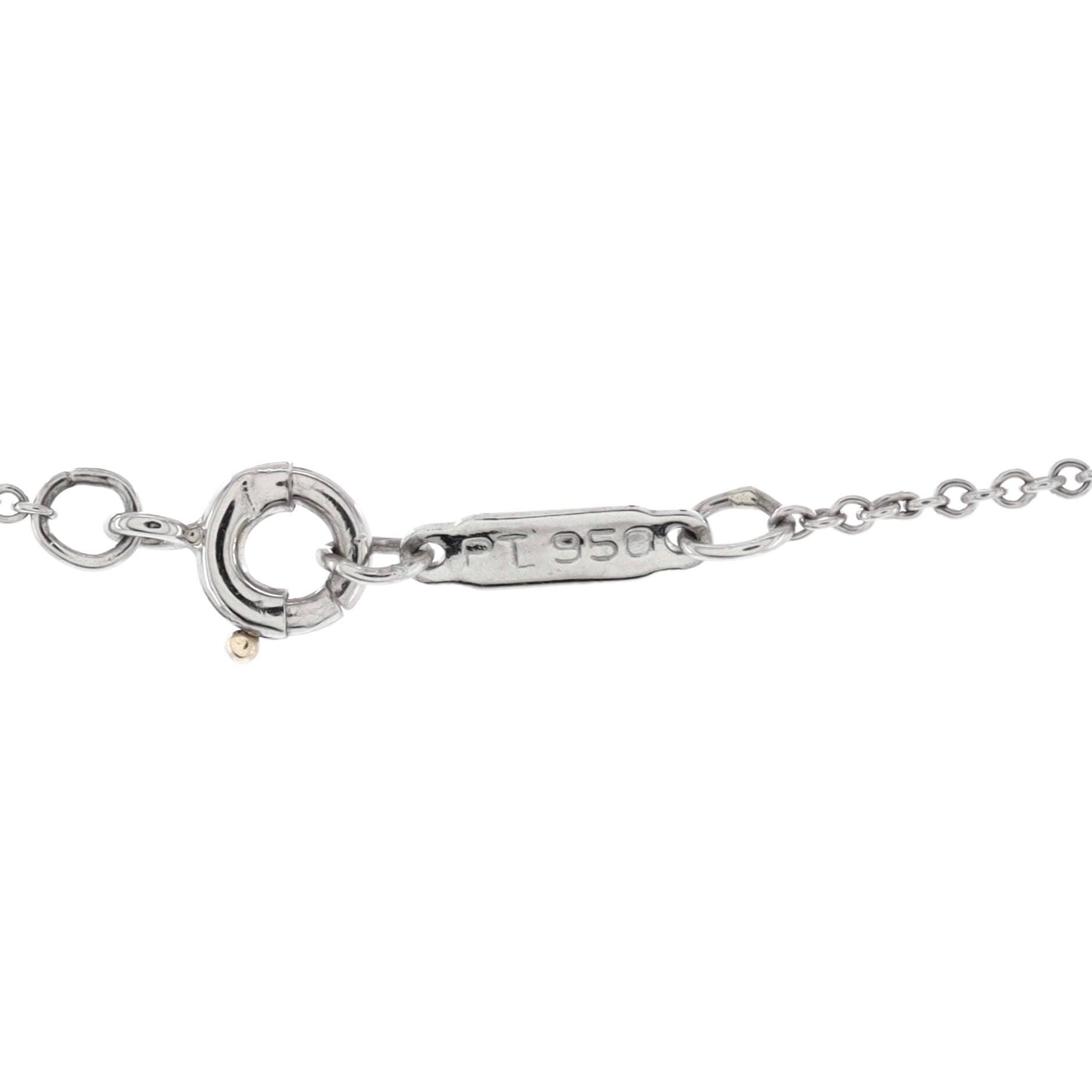 Cross Pendant Necklace Platinum and Diamonds Small