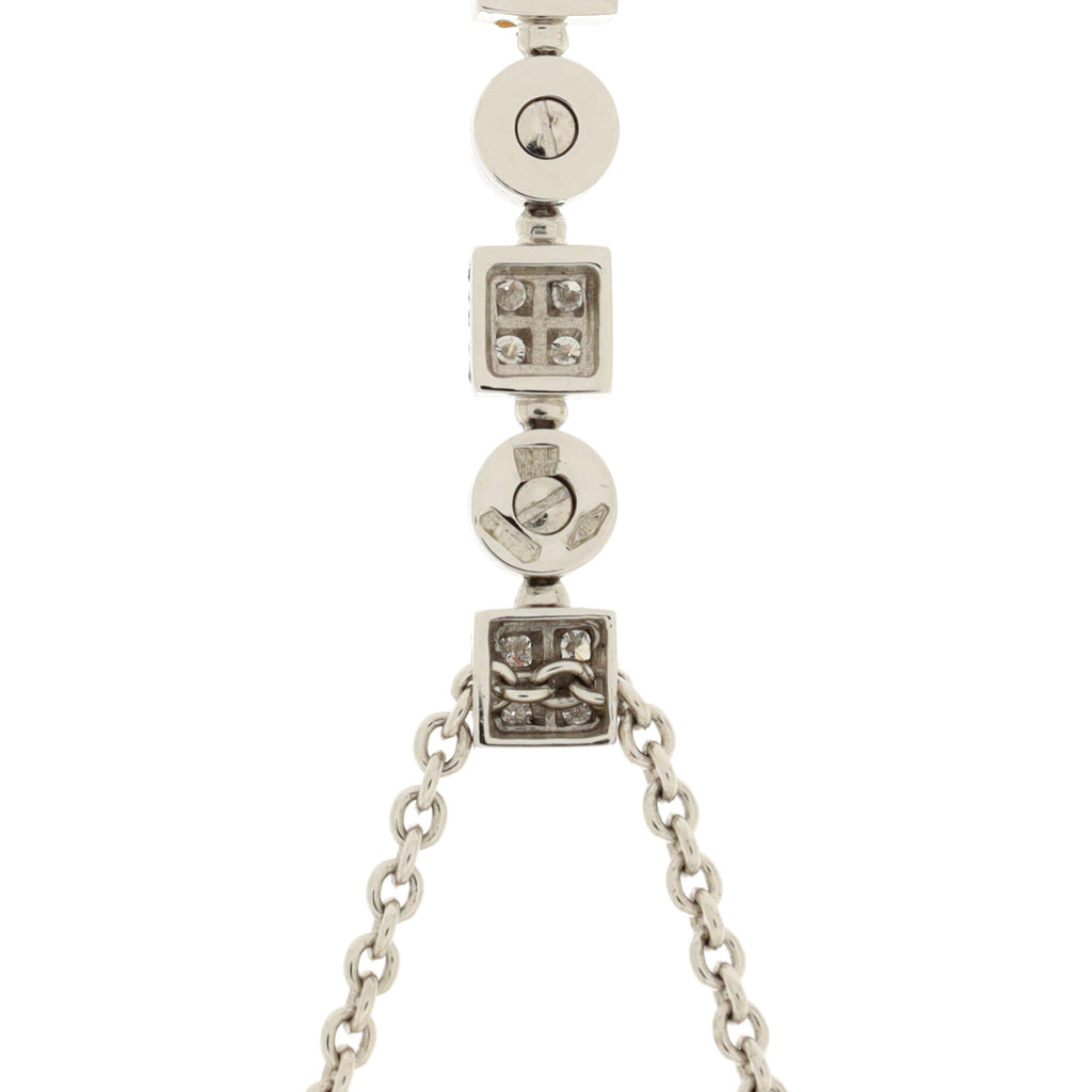 Lucia Pendant Necklace 18K White Gold with Diamonds and Pearl