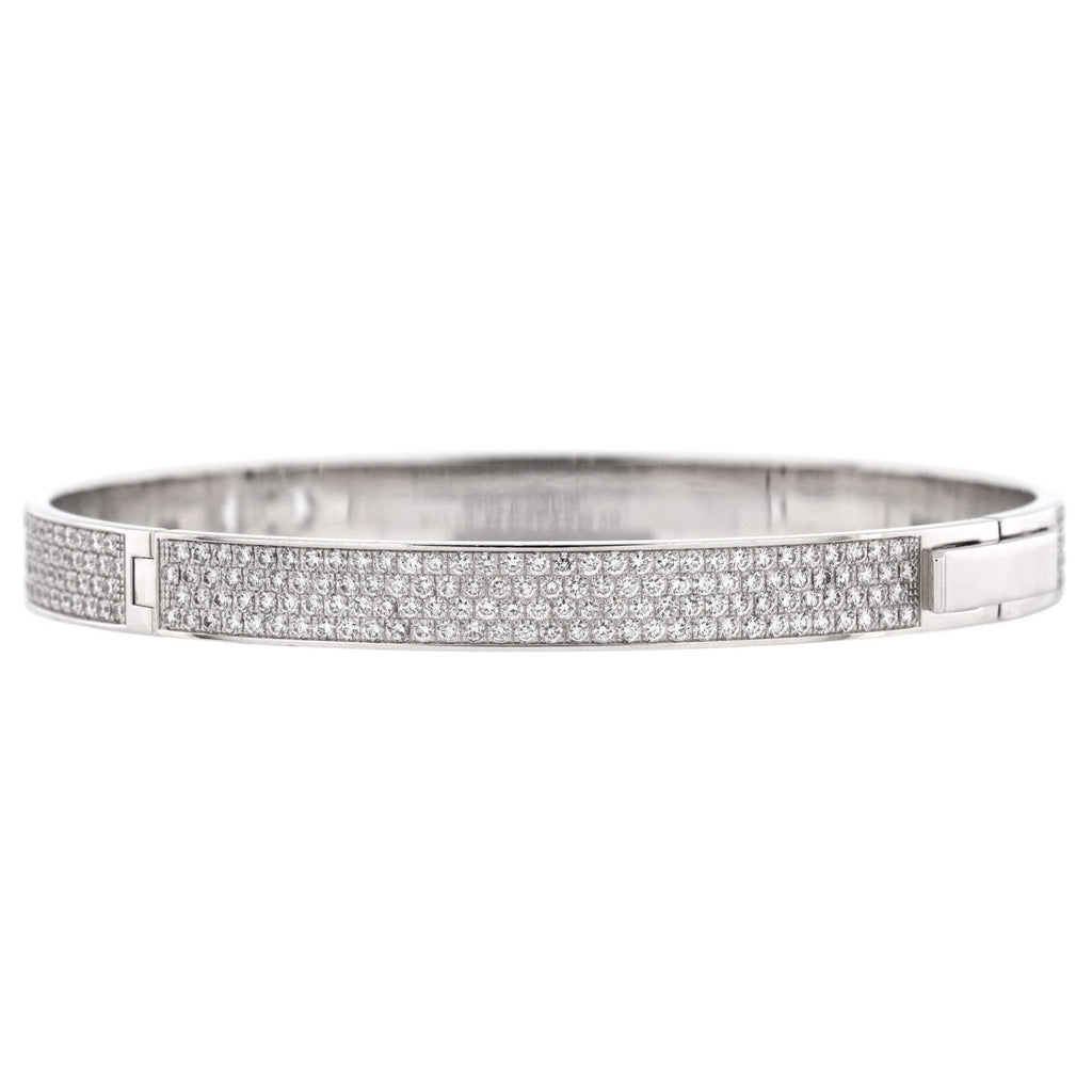 H d'Ancre Bracelet 18K White Gold with Full Pave Diamonds