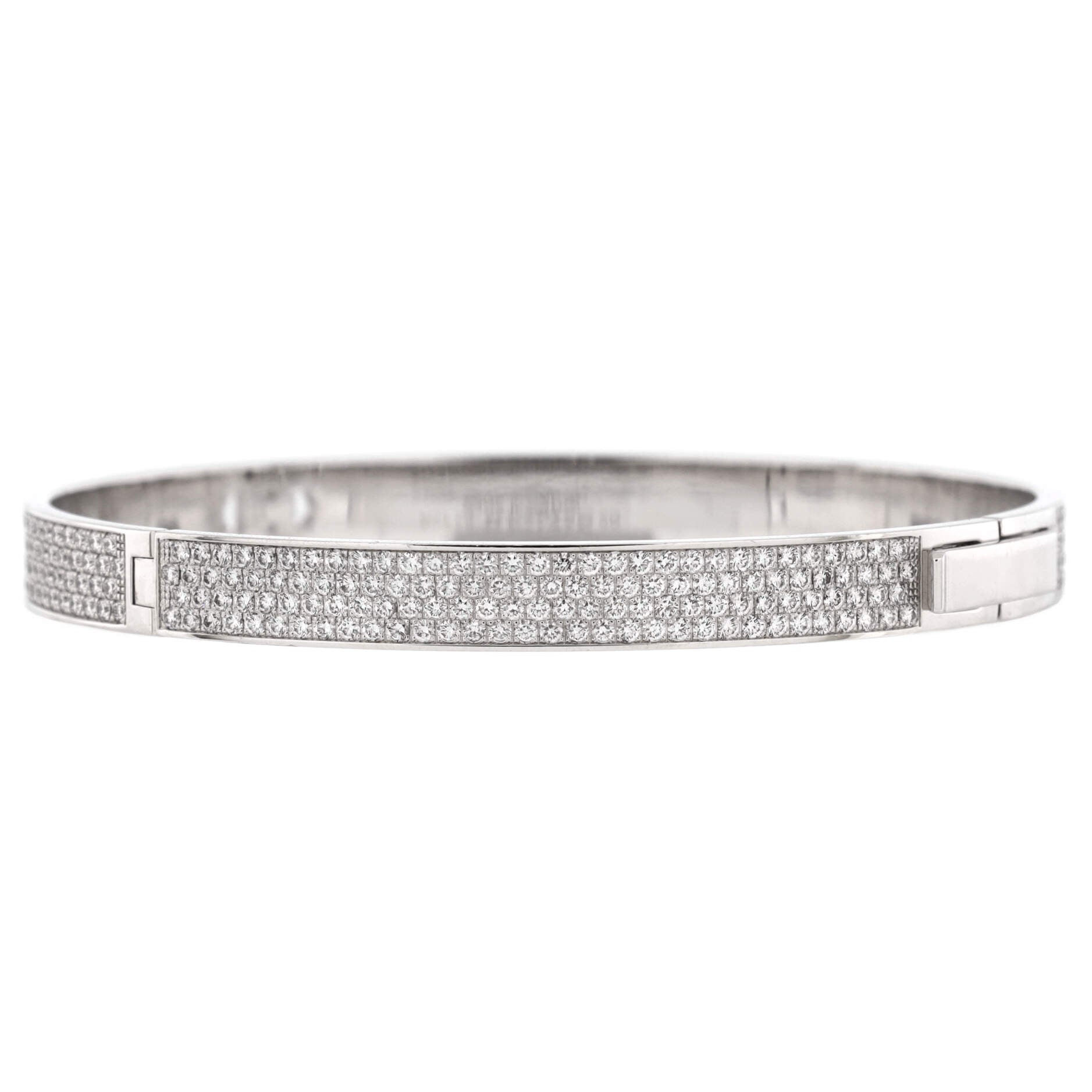 H d'Ancre Bracelet 18K White Gold with Full Pave Diamonds