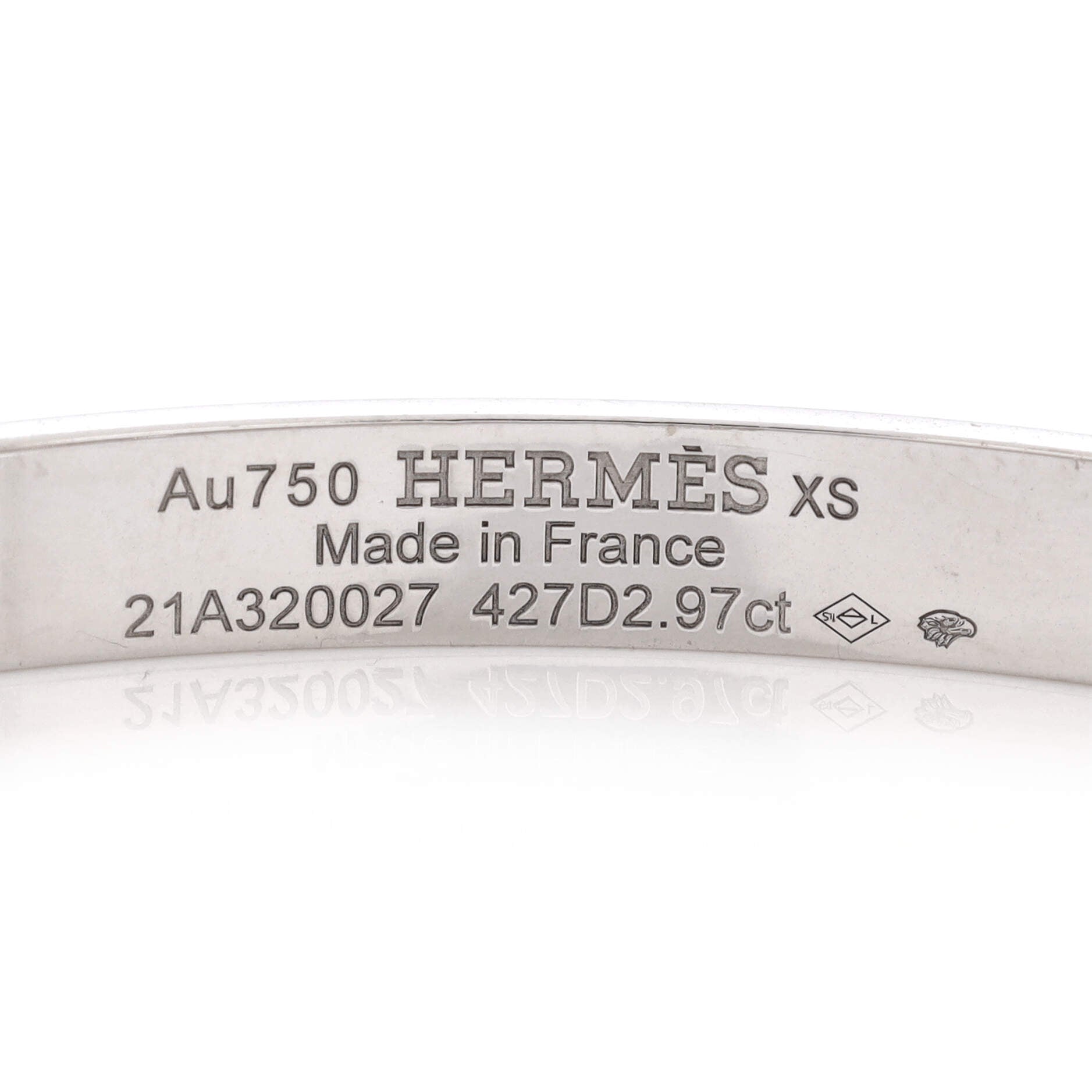 H d'Ancre Bracelet 18K White Gold with Full Pave Diamonds