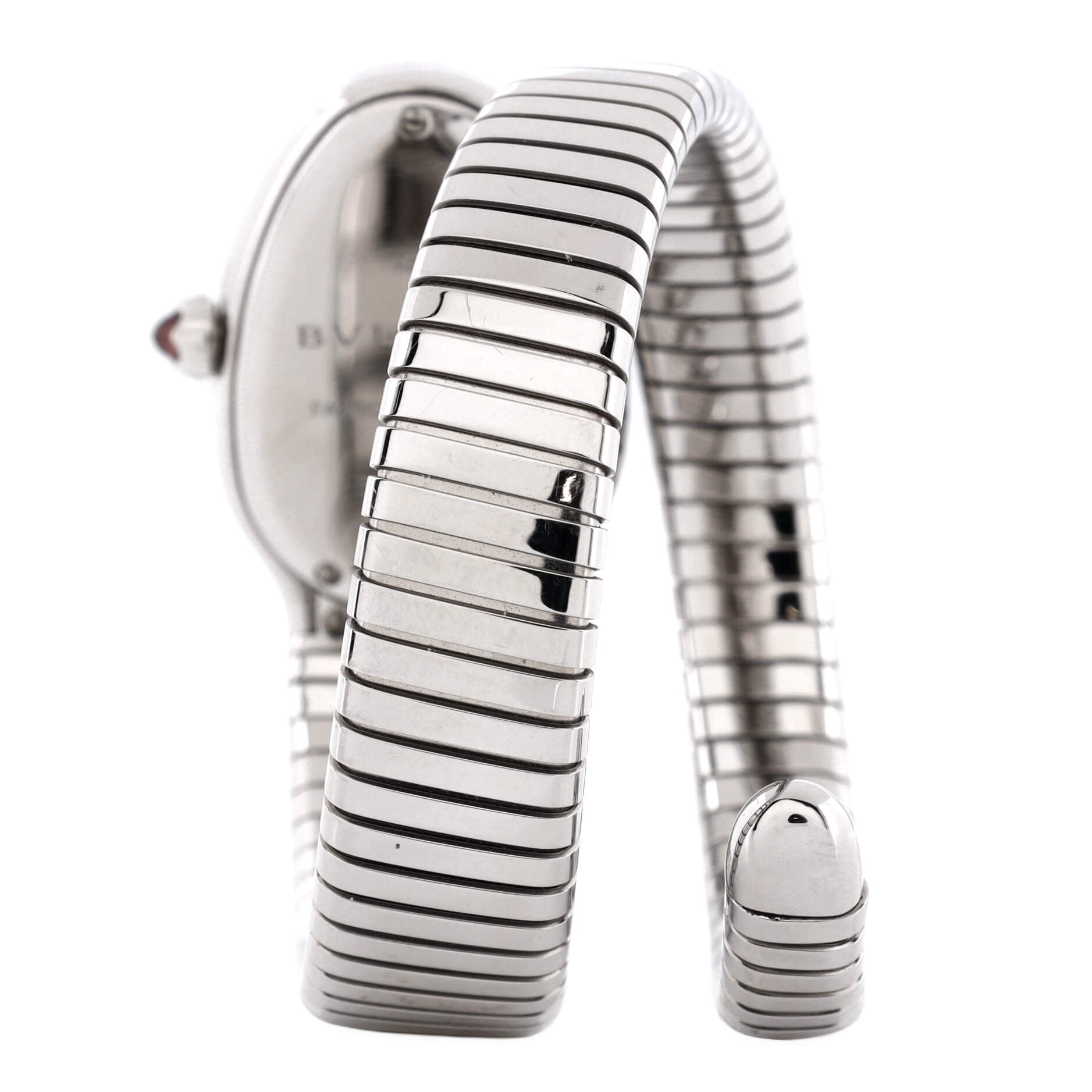 Serpenti Tubogas Single Spiral Quartz Watch Stainless Steel 23