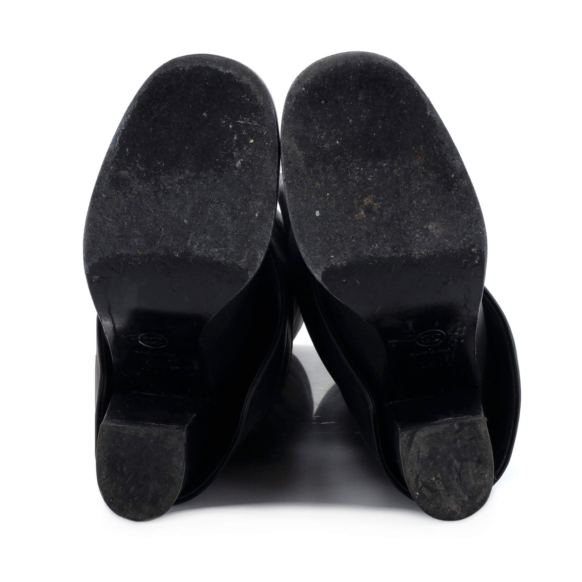 Women's CC Cap Toe Fold Over Boots Leather