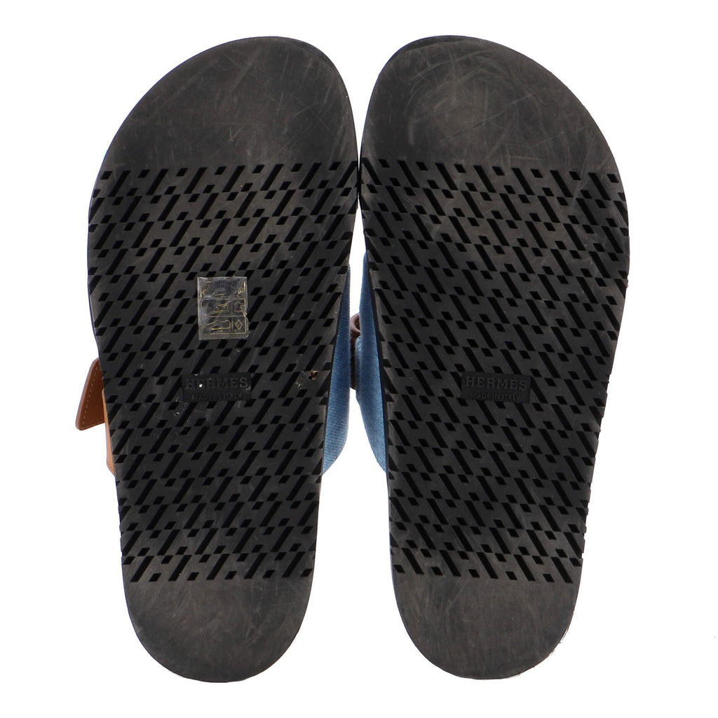 Women's Chypre Sandals Leather and Denim