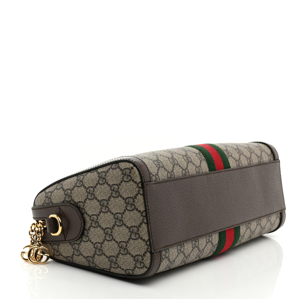 GG Supreme Monogram Web Medium Ophidia Boston Brown