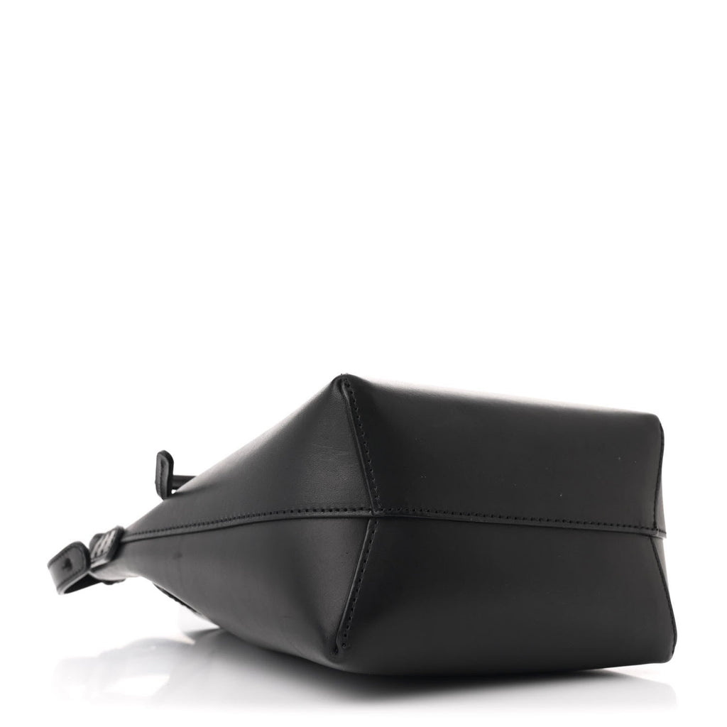 Calfskin Mini Mini Bucket Bag Black Flamma