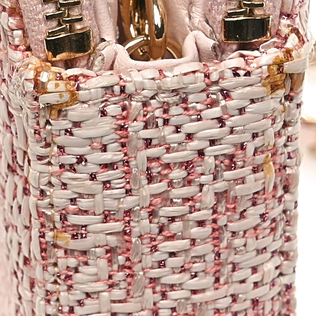 Canvas Small Deauville Clutch With Chain Pink