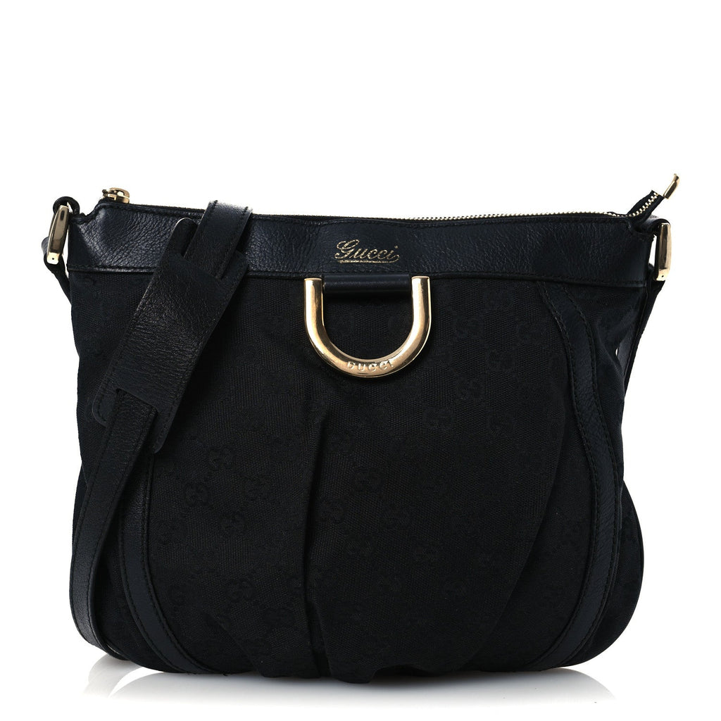 Monogram Small D Gold Ring Messenger Black