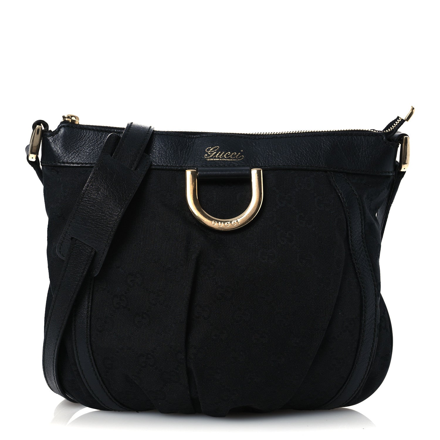 Monogram Small D Gold Ring Messenger Black